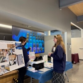 A student learning about water quality testing