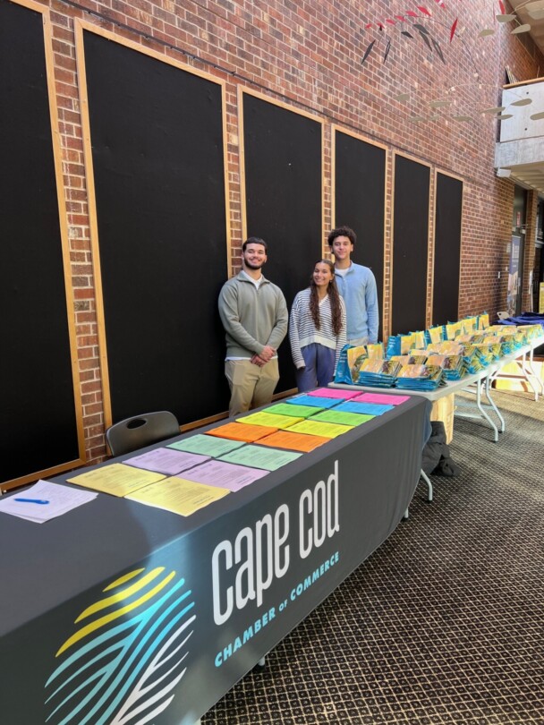 Our interns welcoming students during registration