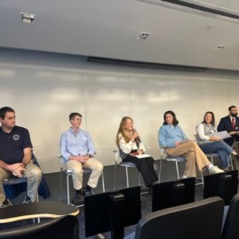 A panel discussion led by Justin Grota of MassHire CIWB